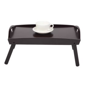 Foldable Curved Breakfast Tray Brown--YS
