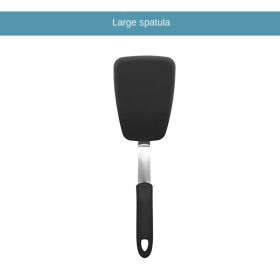 Japanese silica gel frying shovel frying egg shovel frying beef steak leaky shovel non stick pan is applicable to silica gel spatula kitchen tool colo (size: Large frying shovel)