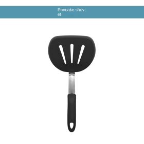 Japanese silica gel frying shovel frying egg shovel frying beef steak leaky shovel non stick pan is applicable to silica gel spatula kitchen tool colo (size: Pancake spatula)