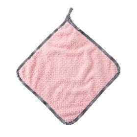 Dish wiping cloth Wholesale dishcloth; pineapple rag; oil free dishcloth; lazy dishcloth; dishcloth; cleaning cloth (colour: Bonded pink, Specifications: 25*25cm)