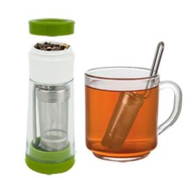 Outdoor Camping Travel Tea Infuser Progressive  3tsp (Color: green, Type: Tea Infuser)